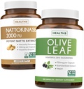 Nattokinase & Olive Leaf (4-Month Supply) Nattokinase Olive Harmony - Nattokinase 2000 FU Powerful Naturally Fermented Soybeans (4-Month Supply) & Olive Leaf Extract Super Strength with 20% Oleuropein