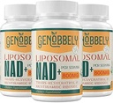 800毫克 Liposomal NAD+ 与Nicotinamide Riboside 200 mg, Trans-Resveratrol 100 mg - DNA修复、健康衰老、大脑功能的真NAD补充 - 180天供应