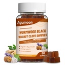 10-in-1 Wormwood Black Walnut Clove Gummies for Adults,Herbal Supplement for Gut Cleanse & Digestive Wellness with Garlic,Turmeric,Pumpkin Seed,Oregano,Moringa,60 Gummies