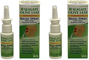 海门产品Homopathic橄榄叶鼻喷雾 1 oz瓶,2 Pack,1 Fl Oz (Pack of 2)