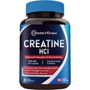 Doctor's Recipes Creatine HCl Capsules, 750 mg, Creatine Hydrochloride for Women & Men, Strength & Recovery, Brain Health, Fast Absorbing, Vegan, 90 Capsules