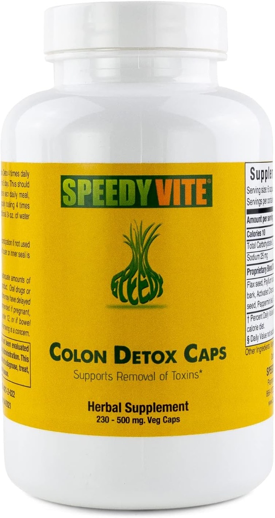 Colon 解毒支持天然去除毒素 * 有机, 炭yl素种子 & Husk Flax种子 Apple Fiber/Pectin Slippery Elm Fennel- Powder in 230 Veg Caps