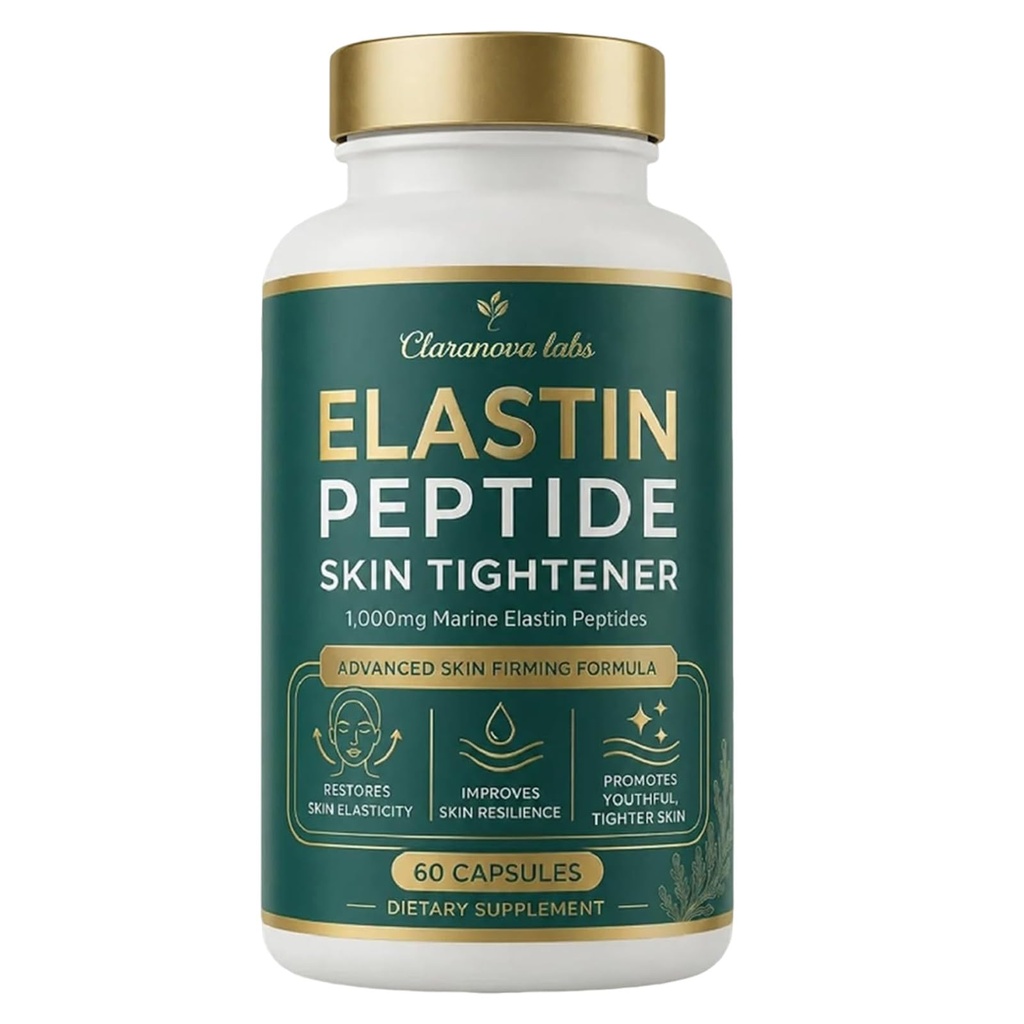 Elastin Peptides Skin Tightening Formula - Marine Protein Complex, Daily Nutritional Support for Skin 60 Count (1pcs, 1)