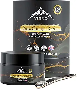 男子有机Shilajit 能源补充:纯 Shilajit Resin Evoke 你丈夫的原始生命力 - 实验室验证 80% Fulvic酸和85+ Trace Minerals 600mg