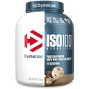 Dymatization ISO100 Whey蛋白蛋白粉隔热酶,饼干和奶油,蛋白质25g,5英镑,5.5g BCAAs,小于120 Cal.,Gluten Free,1g Fat,1g Sugar,2g Carb(74 services)