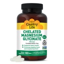 Country Life Chelated Magnesium Glycinate 400 mg, 180 Tablets