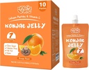 Konjac Jelly Pouch 饮用橙色Flavor, 低卡路里( 7 Kcal), 10 Packs, Gluten Free, Keto, 免糖, 低卡布, 维生素C 健康果汁, 假日礼物