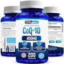 我们喜欢维生素 CoQ10 400mg 个人服务 - 200 Capsules CoQ-10 - 蔬菜 Capsule - 抗氧化剂 Co Q-10 Coenzyme