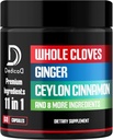 11in1 Cloves 配姜、锡兰桂和8种其他 -- -- 消化、免疫系统、木质支持 -- -- 60种Capsules -- -- 30天供应