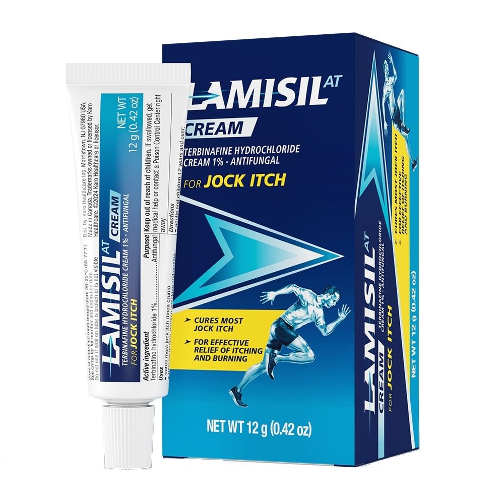 Lamisil Jock Itch Antifungal Cream | 1 Week Jock Itch Treatment | Clinically Proven | Fast and Effective Symptom Relief of Itching, Burning and Redness | 0.42 oz (12g)