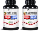 Healthfare Plant Sterols Capsules 2000mg | 240 Vegan Capsules | Beta Sitosterol & Phytosterol Complex | Plant-Based Supplement | Non-GMO & Gluten-Free | Made in The USA (Pack of 2)