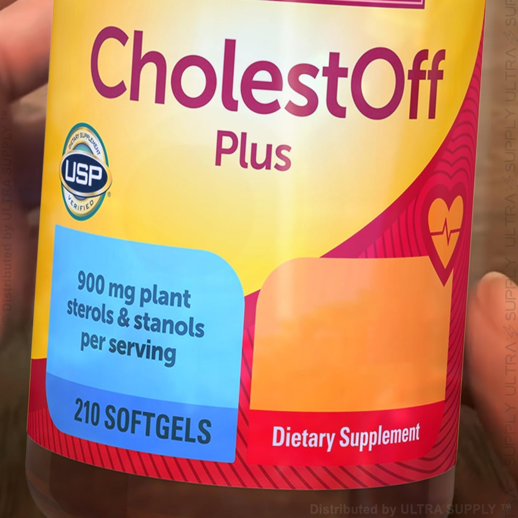 Cholest-Off Plus 210 Softgels 900 mg Plant Sterols | Take 2 Softgels Twice Daily - Gluten Free