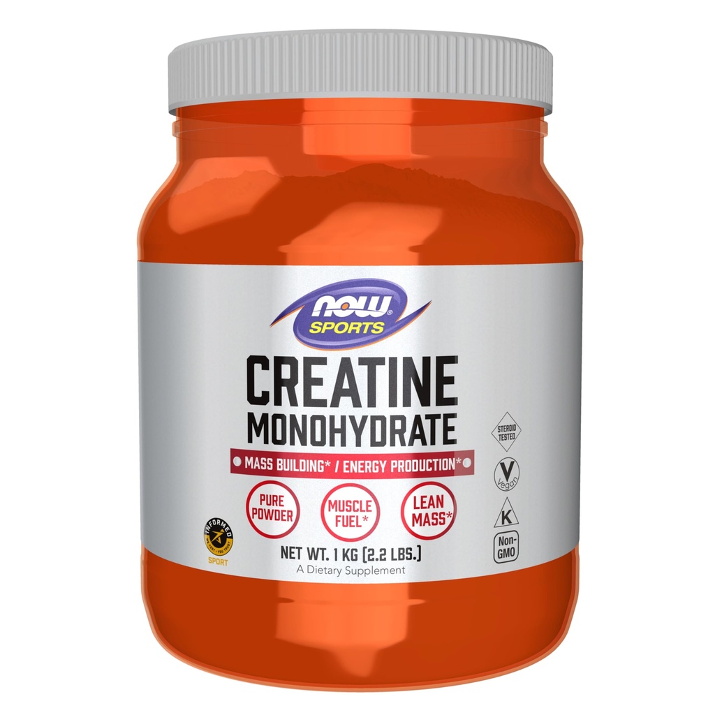 NOW Foods Sports Nutrition, Creatine Monohydrate Powder, Mass Building*/Energy Production*, 2.2-Pound