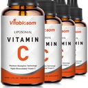 Liposomal维生素C 2000mg 成人液体,高吸收VIT C, 最大限度的维生素C, 用于免疫系统和抗氧化剂, 60ML(4瓶)