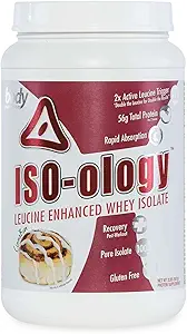 体营养 ISO-Ology,Leucine-Enhanced Whei 隔离蛋白粉,工作后恢复补充,隔离草药Whey,巧克力花生酱杯Flavor,4lb