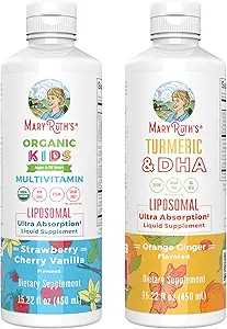 MaryRuth 有机体儿童 多维他明(草莓樱桃和香草) & Turmeric  & DHA Liposomal(甜姜) → 清洁标签项目 认证 → 联合健康与整体健康维生素 → Vegan