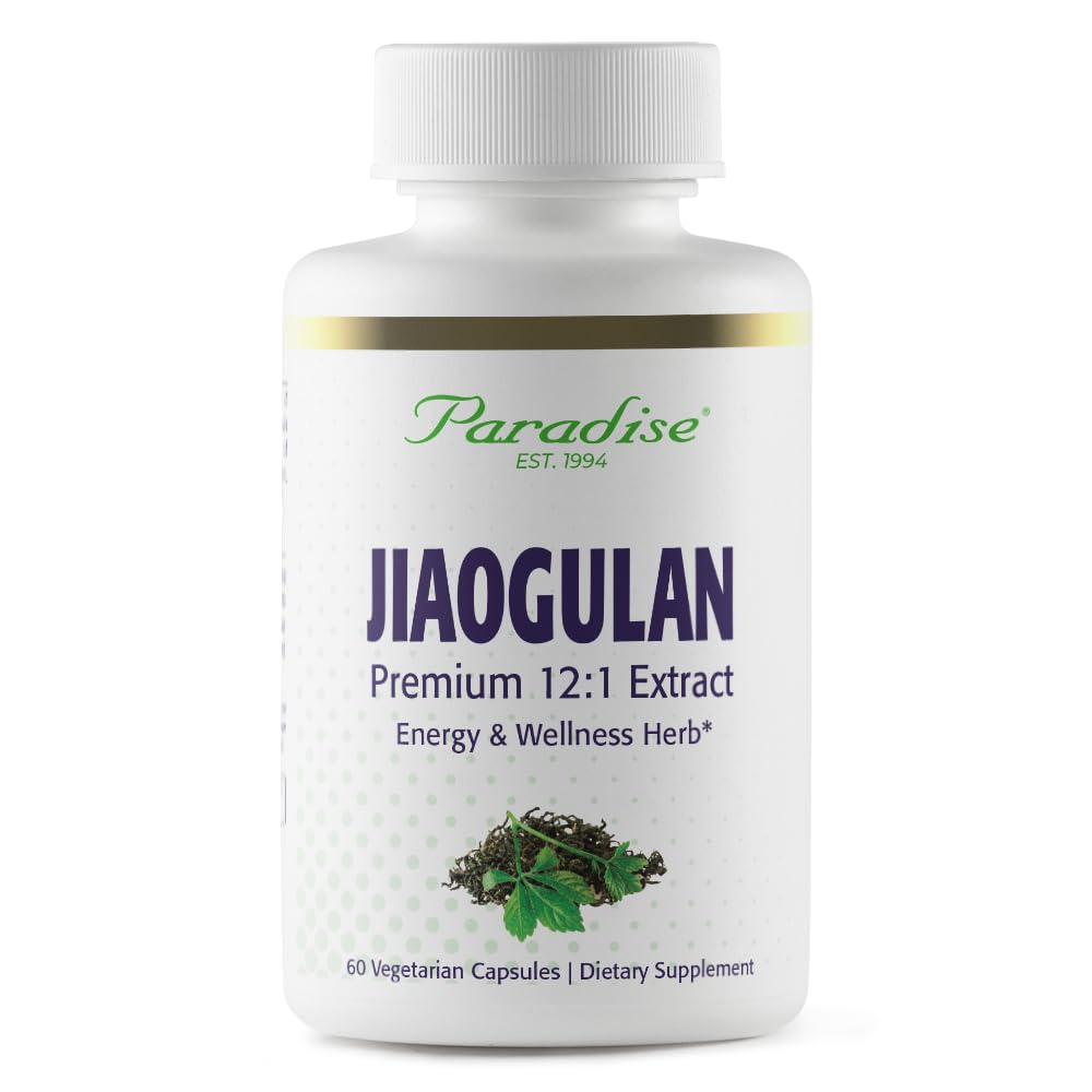 天堂草药 Jiaogulan, 生命能量适应原体, 活动全谱, 超级波腾, 超纯, Vegan, Non-GMO, Gluten Free 60 Vegetarian Capsules