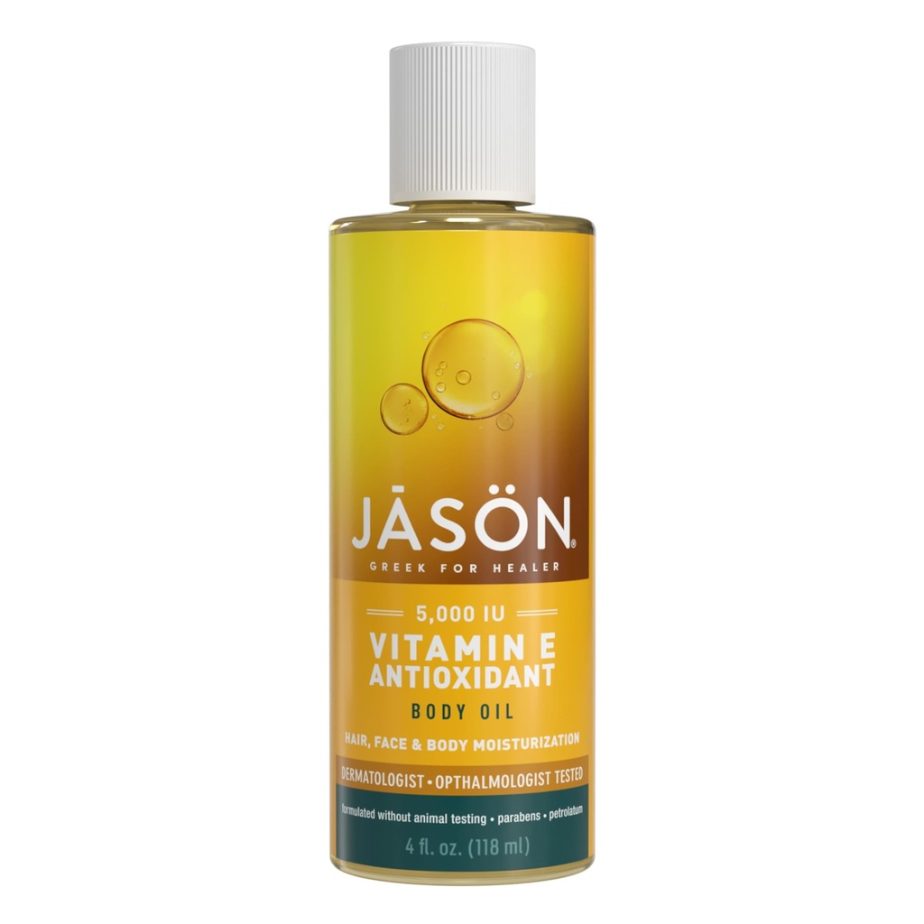 JASON Vitamin E 5,000 IU All Over Body Nourishment Oil, 4 Fl Oz (Packaging May Vary)
