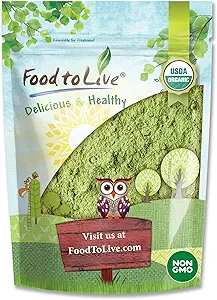 Food to Live Organization SuperGrass Powder Blend – Mixed Alfalfa,巴利草,以及小麦草粉. 非GMO,纯超食品,维干,科舍,布克. 混音不错 完美的滑动和摇动