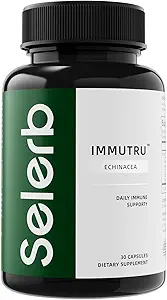 Selerb Immune 支持 Echinacea 和 Zinc- 30 Capsules, GMO Free(无转基因生物)