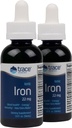 Trace Minerals Ionic Iron, 22mg - 配有镁和铁的能源支持补充剂 - Aid Brain Health & Immune System 函数 - Gluten - Free Liquid 补充剂 - 1.9 fl oz (2 Pack) (92 services)