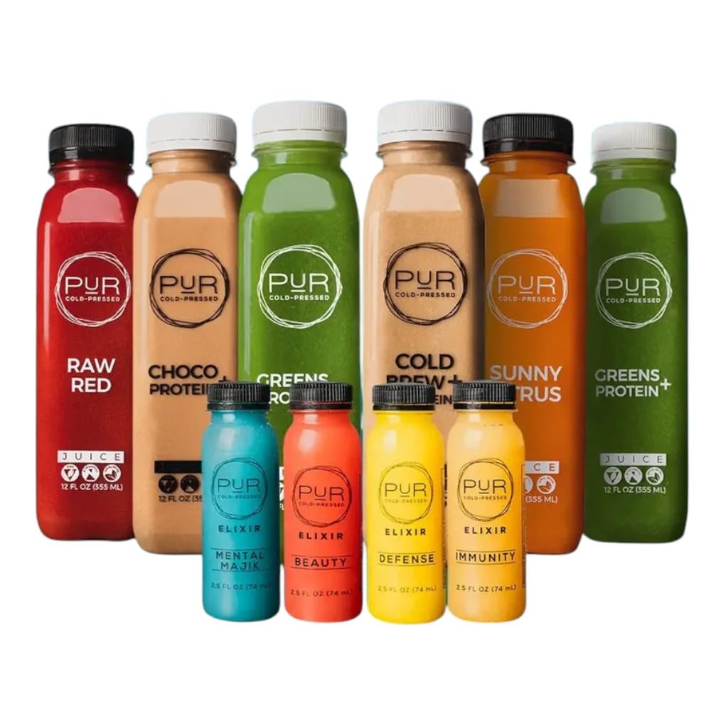 PUR Cold Pressed Powerhouse Protein & Cold Pressed Juice Cleanse 5 day with juice shots