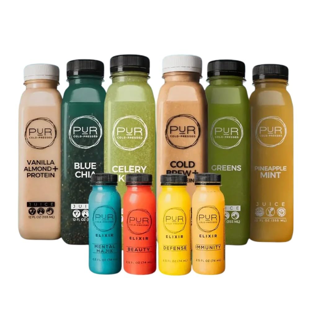 PUR Cold Pressed Harmony Cold Pressed Juice Cleanse 7 day with juice shots