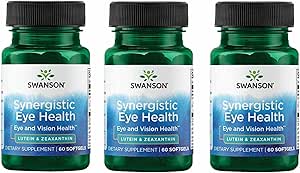 Swanson Lutein & Zeaxanthin Synergistic Eye 健康视觉 Retina Macula 补充(Lutein 20 mg & OmniXan Zeaxanthin 2 mg) 60 软胶(3包)