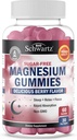BioSchwartz 糖无镁胶(30种服务) Berry Flavored Magnesium Citrate 补充剂 支持健康神经 肌肉 能量 平静 泥液和睡眠 (Vegan Safe, Non GMO, 60 Gummys)