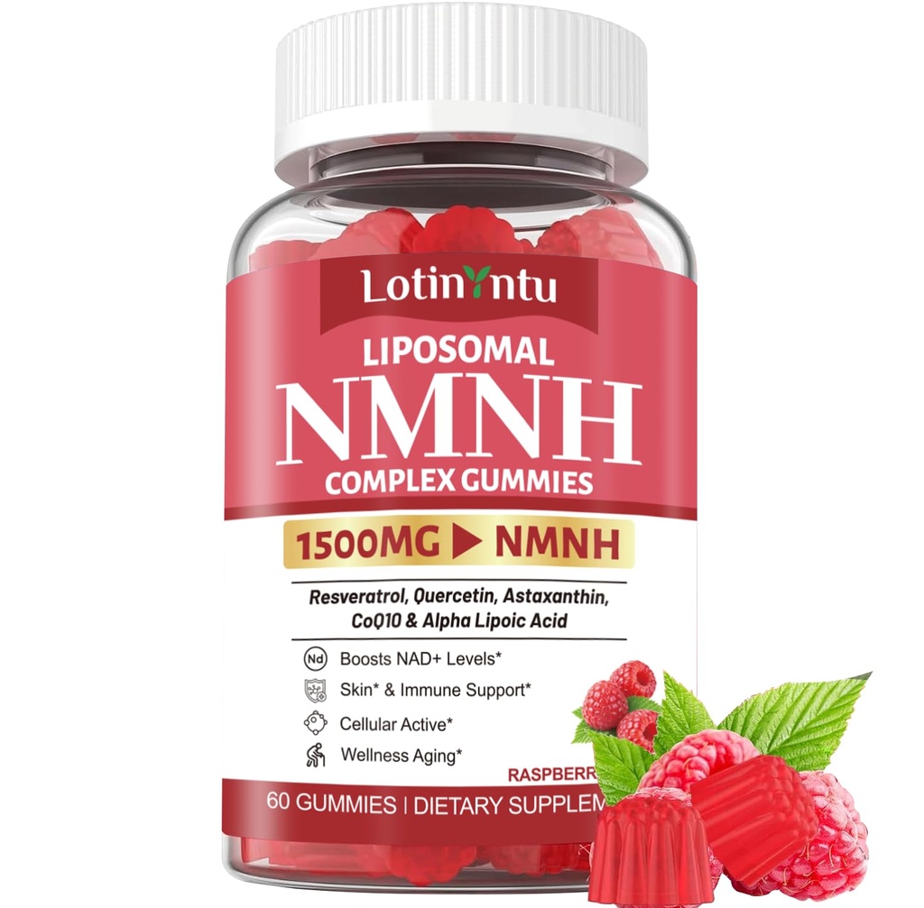 1500MG Liposomal NMN Supplement NMNH Gummies-NAD Supplement to Boost NAD+, Nicotinamide Riboside ＆ Quercetin, Improve Energy Levels ＆ Enhance Endurance, Blend for Cellular Energy & Repair Support