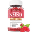 1500MG Liposomal NMN Supplement NMNH Gummies-NAD Supplement to Boost NAD+, Nicotinamide Riboside ＆ Quercetin, Improve Energy Levels ＆ Enhance Endurance, Blend for Cellular Energy & Repair Support