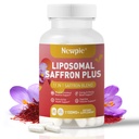 Saffron Supplements - 100% Pure Saffron Extract Capsules - Natural Mood Enhancer, Supports Eye & Heart Health, Boosts Energy - Premium Supplement for Women & Men（60 Servings (1)