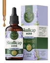 HERBAMAMA Skullcap Extract Tincture - Vegan Mood Support & Relaxation with Skullcap Herbs - Non-GMO, Alcohol & Sugar-Free Liquid Calming Supplement, 84-Day Supply
