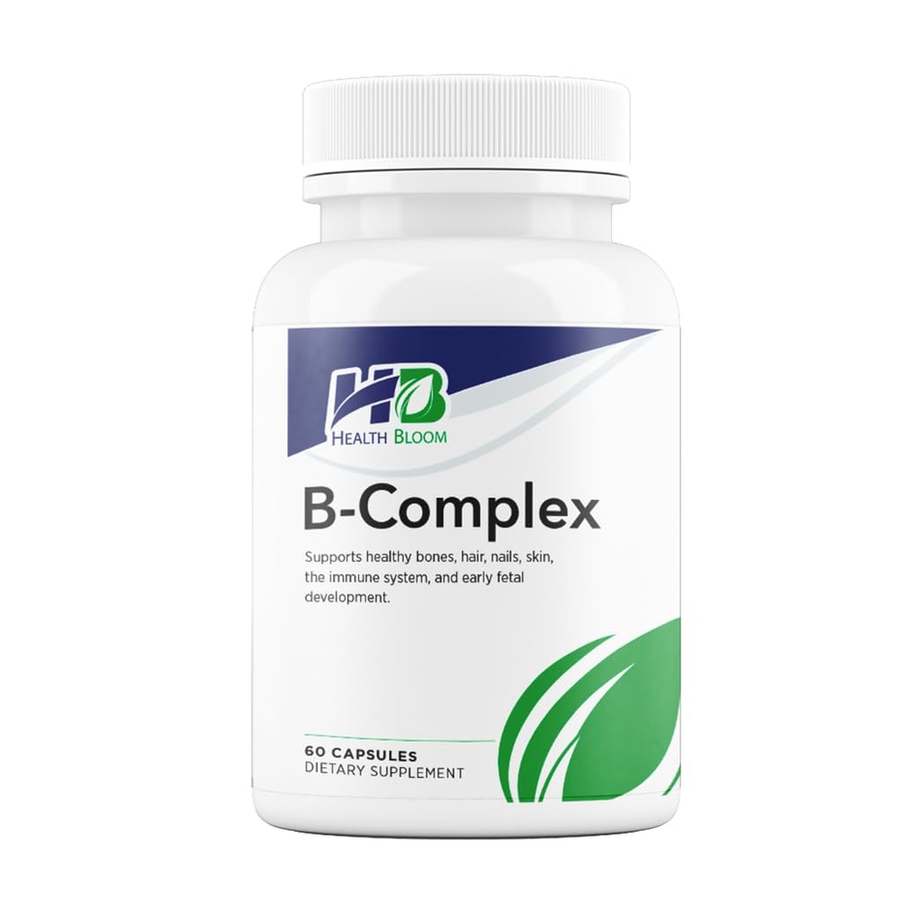 B-Complex| 60 Capsules | Health Bloom | Vitamins and Minerals Capsules |