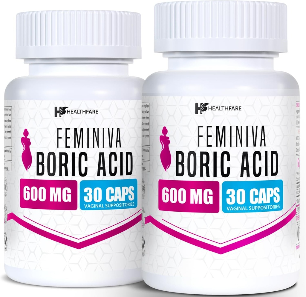 健康 女性 Boric Acid Propositories → 2-Pack → 30 阴道 Propositories – → 600 mg → 100%纯度 → 100% → 在美国制造