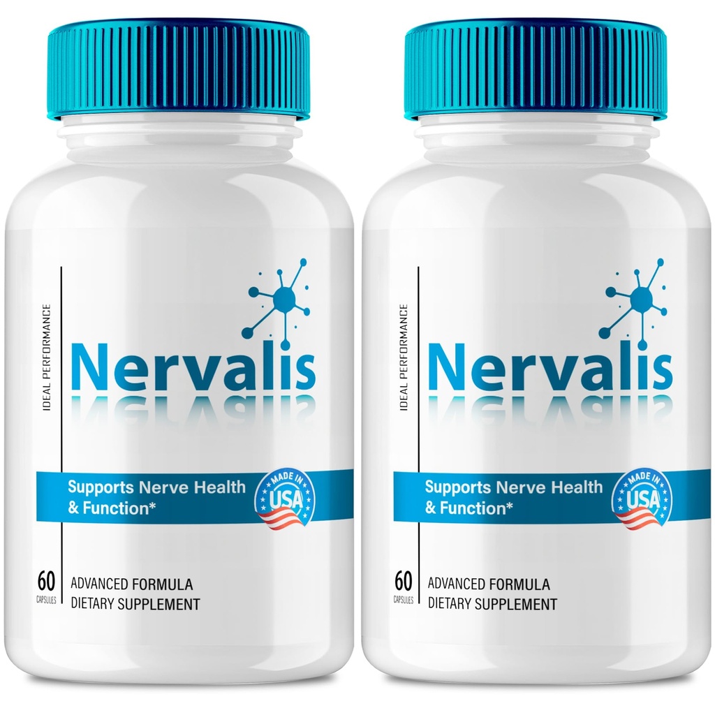 Nervalis Nerve Supplement Capsules, Nervalis Health Formula Supplement Pills - Maximum Strength, Advanced Brain & Memory Focus, All Natural Daily Vitamins Support, Nervalis Reviews (2 Pack)