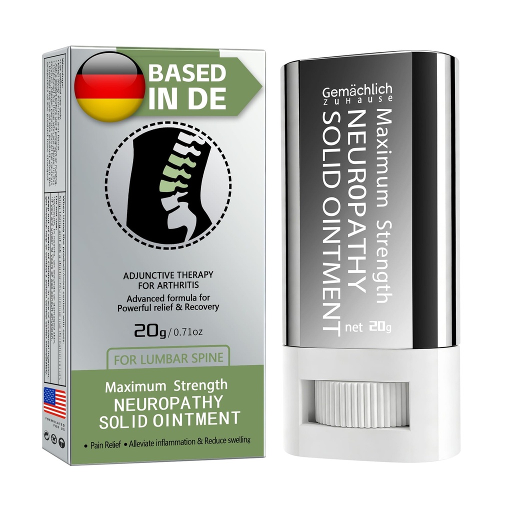 NDC Listed Lower Back Pain Relief Arnica Gel Stick cGMP Grade Care with Camphor and Hypericum Perforatum Oil for Lumbar Stiffness Neuropathy and Bruises 0.71oz