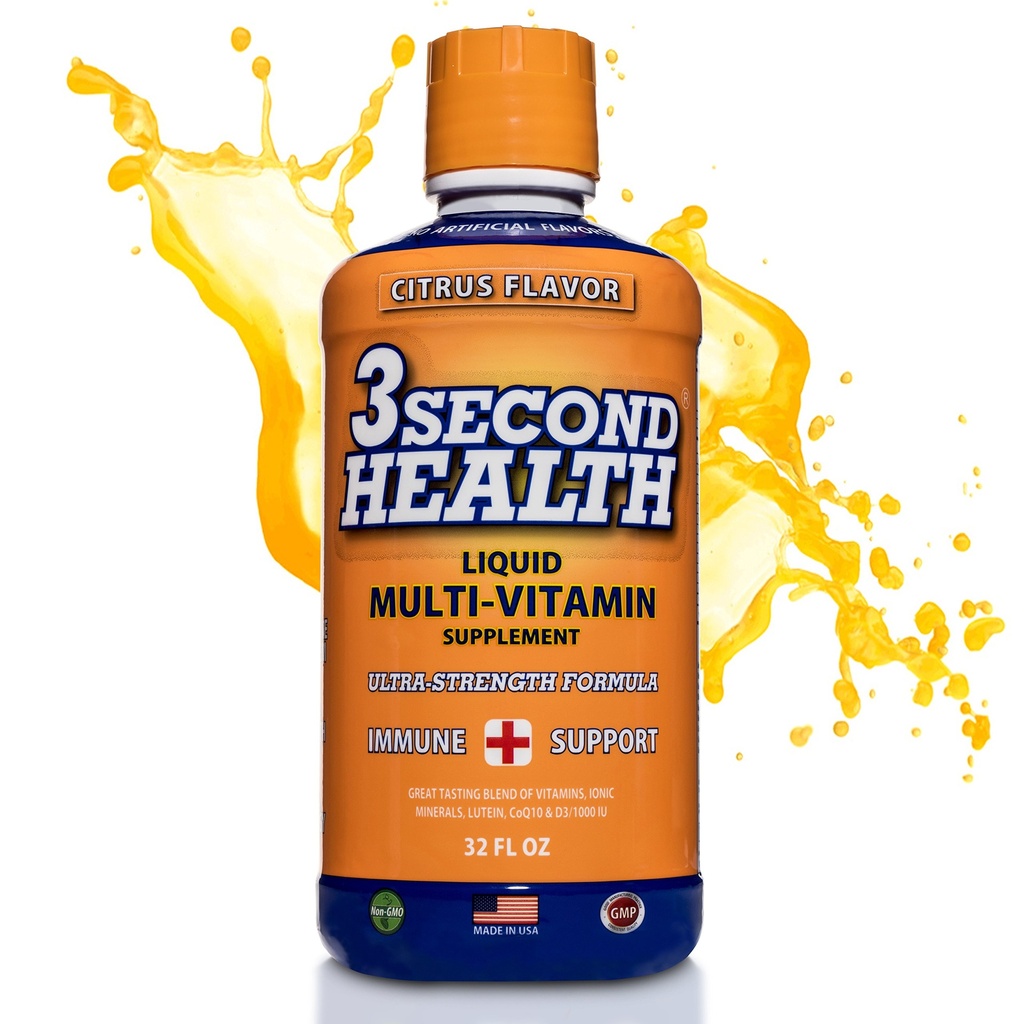 Liquid Multivitamin - Vegan - Non GMO - Gluten Free - Dairy Free - Soy Free - No Artificial Flavors or Preservatives - 32 Servings - GMP - USA Made - Boost Energy and Mental Clarity