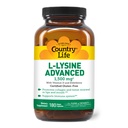 乡村生活 L-Lysine 1500mg Capsules 配有维生素D & 长老莓 – 高级免疫支持和Collagen更新 – 经认证的无脂葡萄糖 & Vegan – 180 Capsules