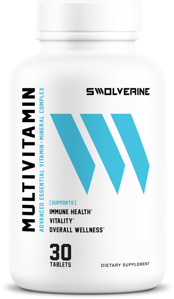 Swolverine Multivitamin for Men & Women – High-Potency Daily Multivitamin with B-Complex, Chelated Minerals & Antioxidants, Supports Energy, Circulatory System, Metabolism, Immunity & Active Lifestyle