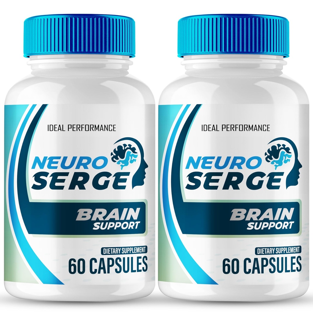 Neuro Serge Brain Supplements for Memory and Focus Capsules, Neuro Serge Advanced Formula Brain Health Support Pills Maximum Strength Nootropics NeuroSerge All Natural Support Reviews (2 Pack)