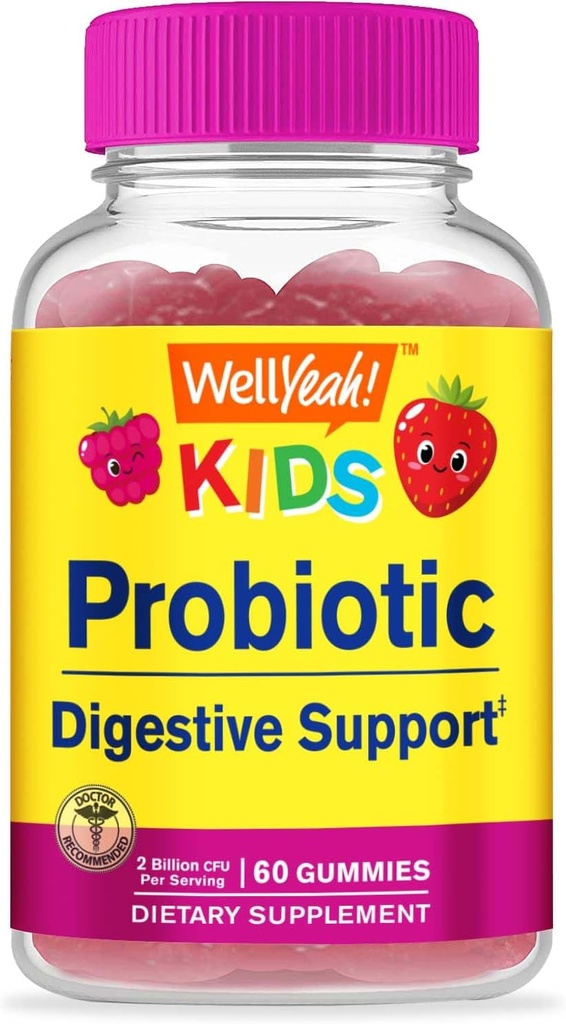 (原始内容存档于2017-03-09). Wellyeah Kids Probiotic Gummys - 消化支持,Gut Health, Immune Support Gummy - 消化健康Probiotics - 维根,Gluten Free - 60 Gummys.