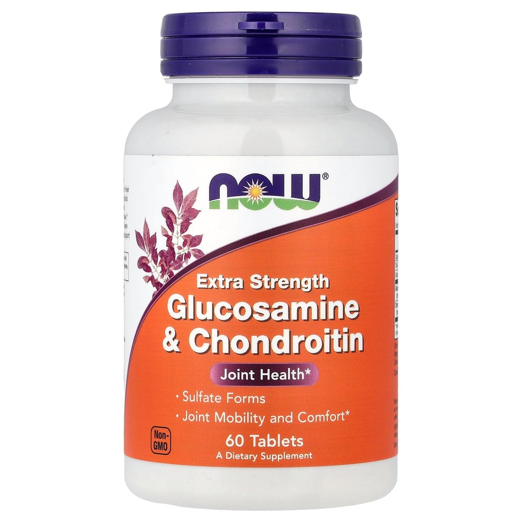 现在食品 额外的强力 Glucosamine & Chondroitin, 60 片