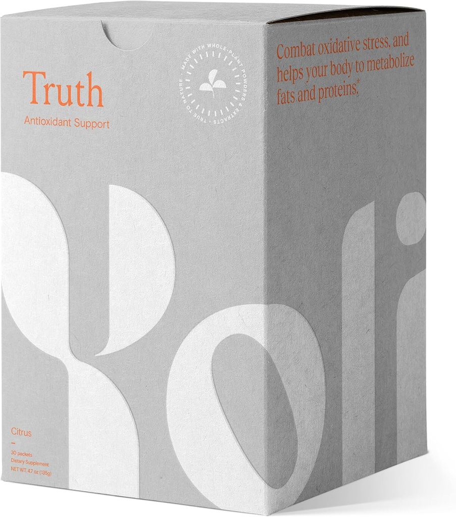 Yoli® Truth Antioxidant and Imune Support 配有维生素C,植物学,超果,和矿物-Citrus, 30 packets的真菌抗氧化剂和免疫支持补充剂.