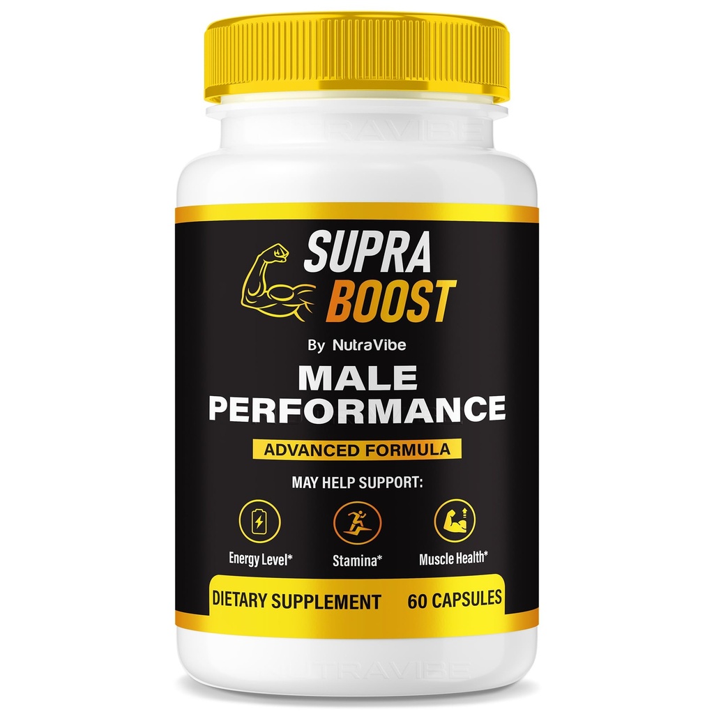 Supra Boost – SupraBoost Premium Formula with Natural Ingredients to Support Energy, Stamina & Daily Performance | Easy-to-Swallow Supplement Pills, 30 Day Supply (60 Capsules)