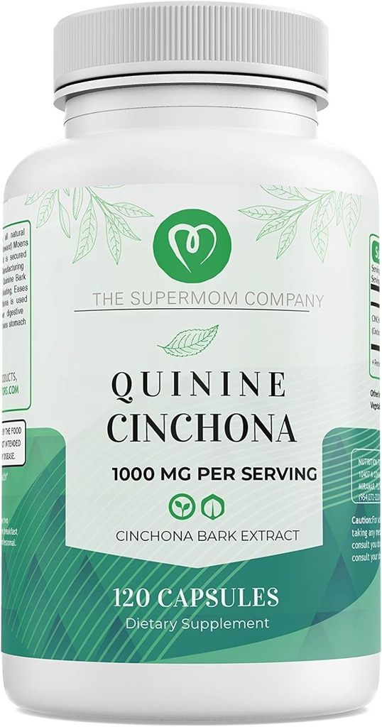 昆宁·辛乔纳·巴克(Quinine Cinchona Bark) 提取 1 000 mg – 肌肉和腿部硬块救济、消化支持和免疫健康草药补充剂 120 Capsules,非GMO,美国制造