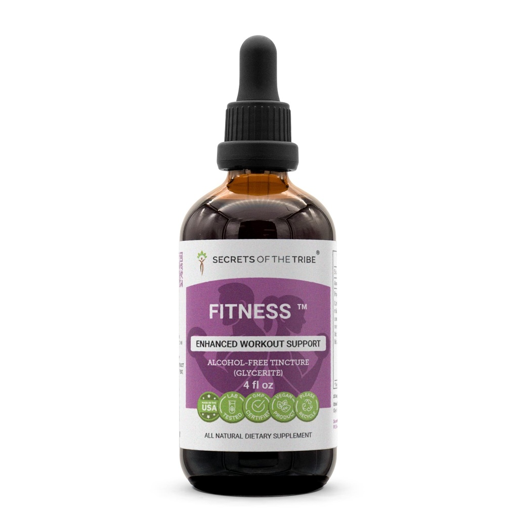 Secrets of the Tribe Fitness Alcohol-Free Extract, High-Potency Herbal Drops, Tincture Made from Maca, Ashwagandha, Green Tea, Cordyceps, Rhodiola, Tribulus. Enhanced Workout Support 4 oz