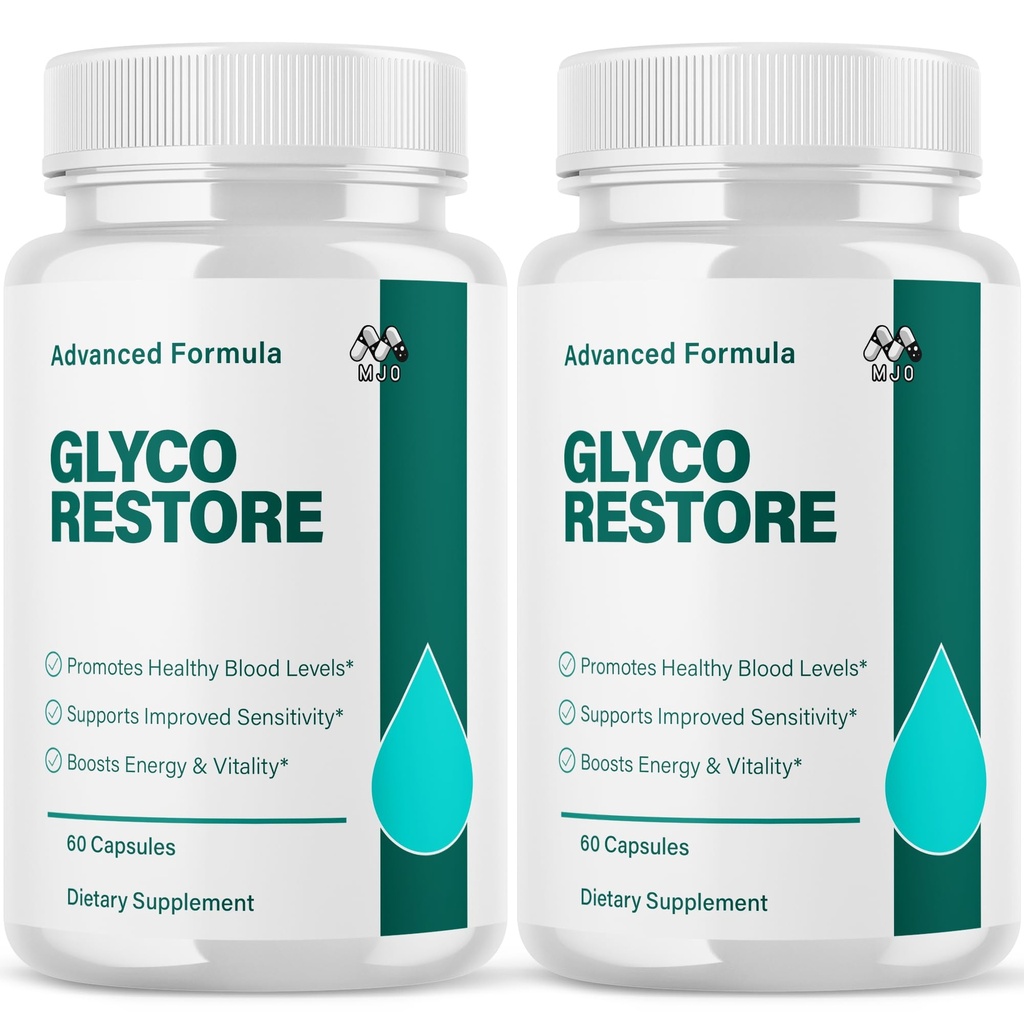 (2 Pack) Glyco Restore Capsules, Official GlycoRestore Pills with All Natural Ingredients, Advanced Overall Health and Wellness Vitamin Support Supplement with Max Multivitamins Support (120 Capsules)
