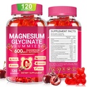 Magnesium Glycinate Gummies 600mg for Women and Men, High Absorption Magnesium Glycinate with Vitamin D, B6, and CoQ10 for Calm Support & Sleep, Sugar Free, Vegan, 120 Count