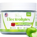 零糖 - 苹果糖 Electrolytes Powder - 刷新水分 - 配有所有天然成份的咖啡因自由能源 - Vegan, Keto, 和 Paleo - 配有30种配有配有的无糖 Electrolytes Drinch Mix